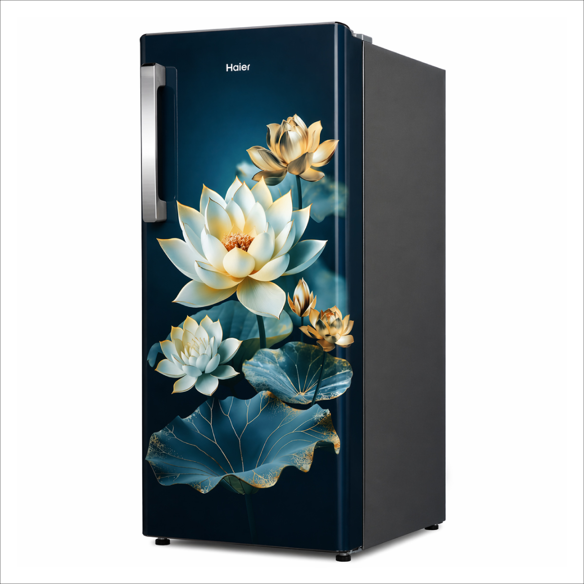 Haier 190L 3 Star Green Camellia Single Door Refrigerator 